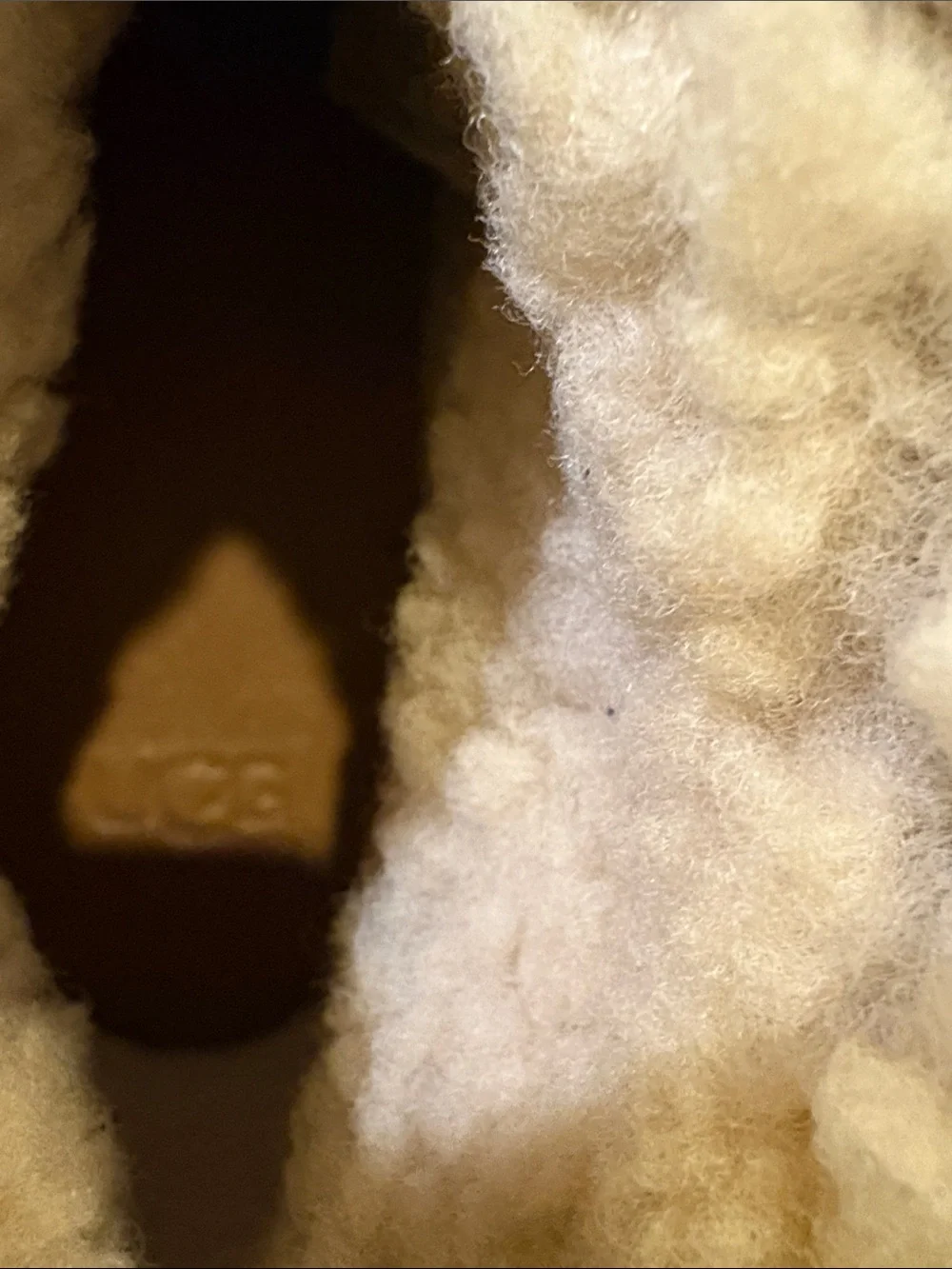 UGG Tan Suede Shearling Cuff Slip-On Sneakers-Size 5.5